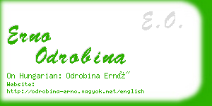 erno odrobina business card